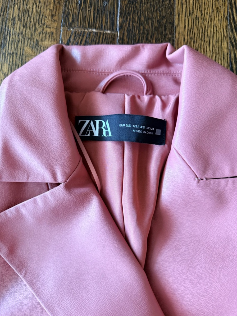 Zara Pink Double-Breasted Tailored Jacket XS - Picture 3 of 4